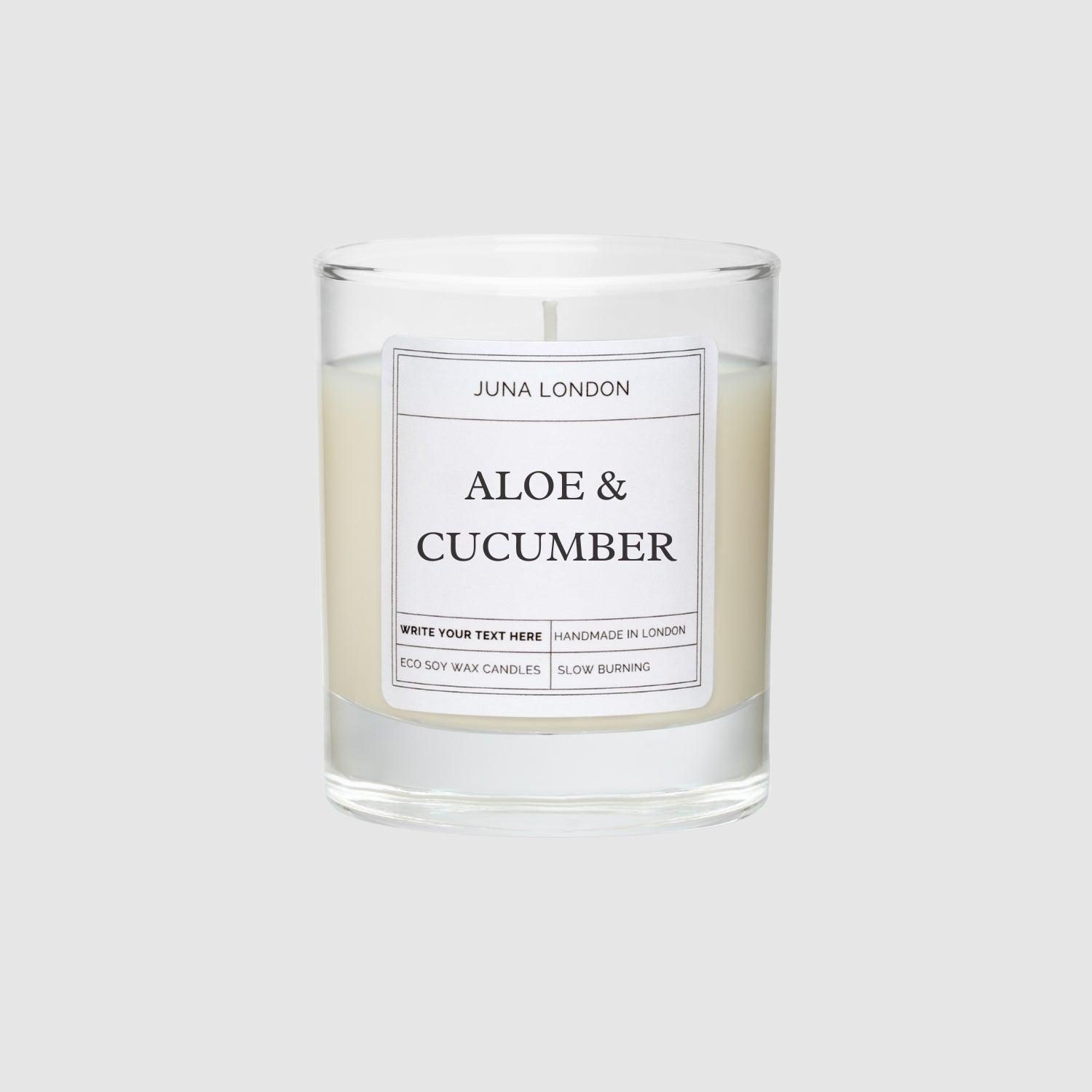 Replicate the aroma and relaxation of a spa from the comfort of your home with our Aloe & Cucumber Scented Candle. A refreshing fragrance infused with crisp cucumbers and invigorating green aloe, plus a touch of citrus!