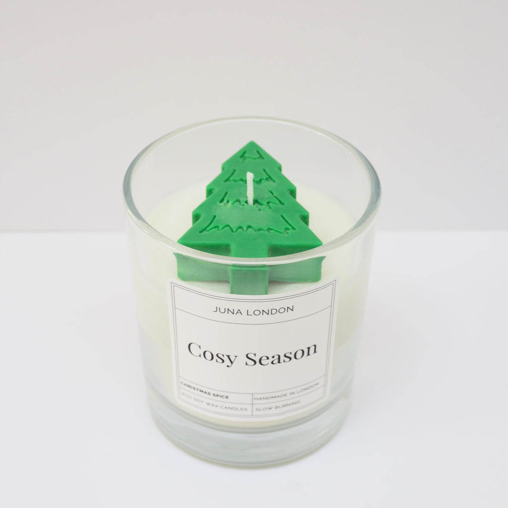Nothing says Christmas like candlelight paired with twinkling lights on the tree! Meet our NEW limited-edition Christmas Tree Candle with 3D tree topper. Make it your own or grant a friend or family member's Christmas wish by personalising the text with your own unique message. With a choice of our bespoke scents, infused with premium fragrance and essential oils -  opt for Christmas Spice or our Freshly Baked scents for an cosy, nostalgic atmosphere.
