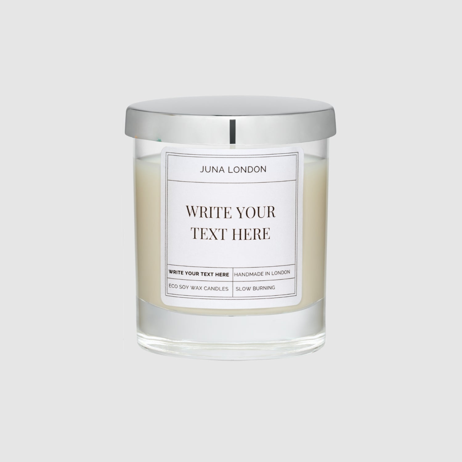 Introducing our sleek, polished lid in silver. Keep your candle dust-free between burns with this elegant addition. 