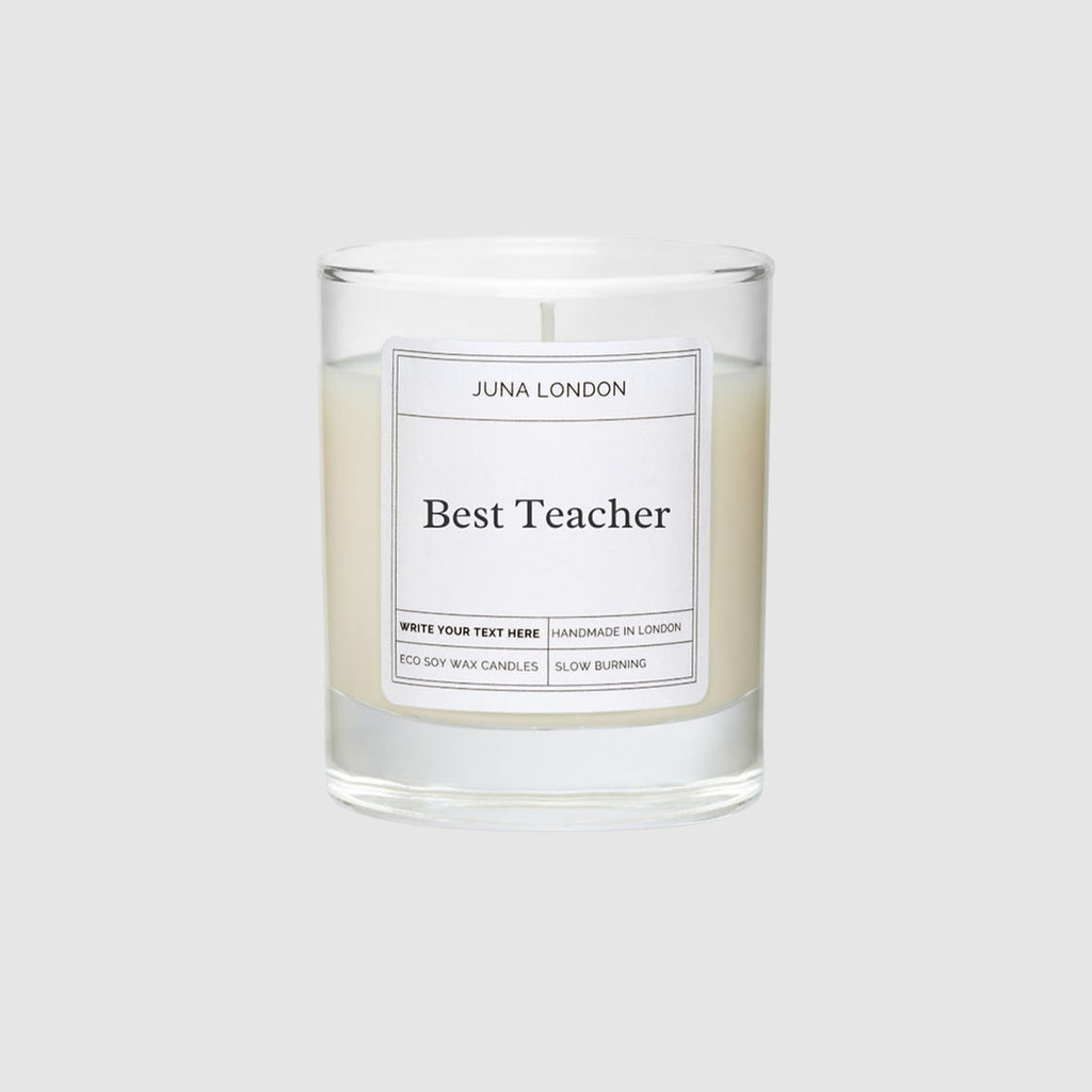 Express your gratitude in candle form with our personalised soy wax candles. The perfect way to mark the end of the school year and show appreciation for your teacher's hard work. Make our The Best Teacher Candle as unique as them by adding their name and choosing from our range of bespoke fragrances.