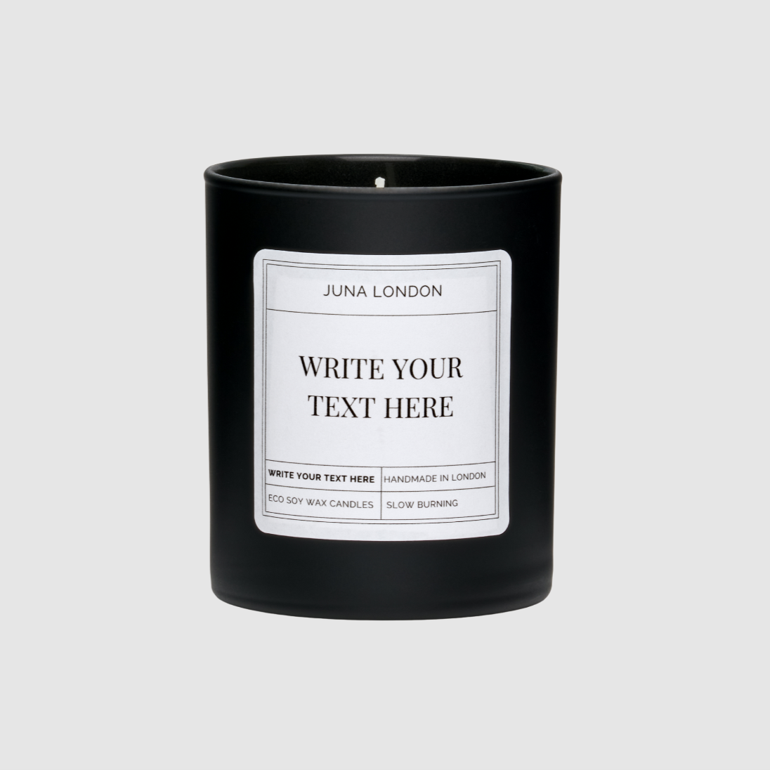 Our Black Glass Candle has a sleek, minimal design - perfect for the aesthetic-conscious, this candle fits perfectly into any home environment.