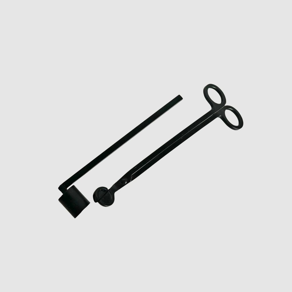 Extend the life of your candle with our wick trimmer and candle snuffer. The wick trimmer helps keep the wick at the perfect length for a cleaner, long-lasting burn. The  candle snuffer reduces the production of soot and smoke. 