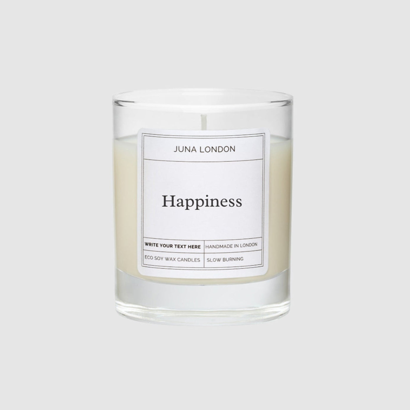For us, candlelight brings a touch of sunshine to a grey day, which is why our Happiness Candle is sure to leave you feeling uplifted. At JUNA we're spreading joy one candle at a time, so why not treat yourself or a loved one to a conscious luxury candle with an optimistic message.