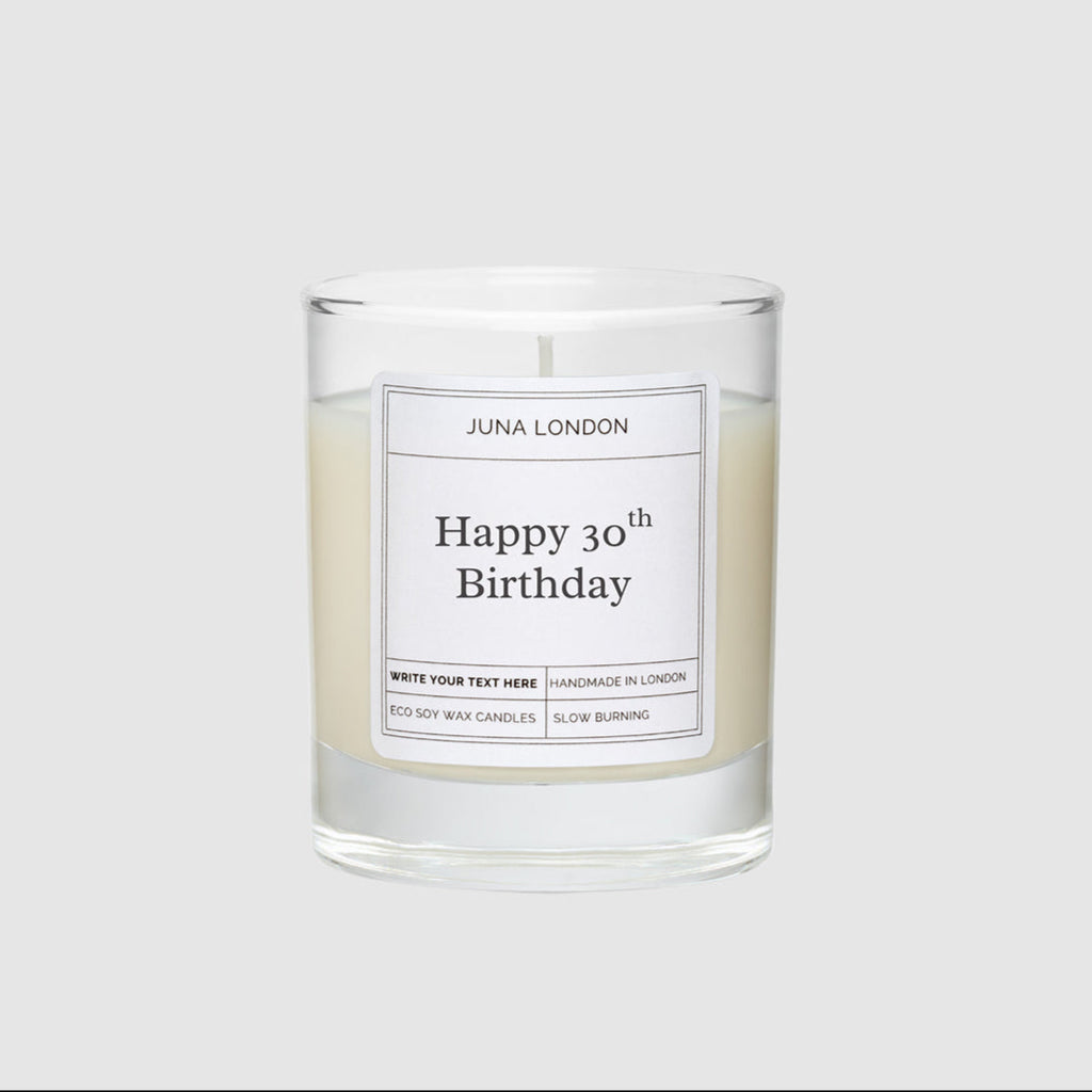  Mark milestone birthdays with a special touch by personalising the candle with their age. Handcrafted with high-quality soy wax, our candles burn evenly and add a touch of warmth to any celebration. 