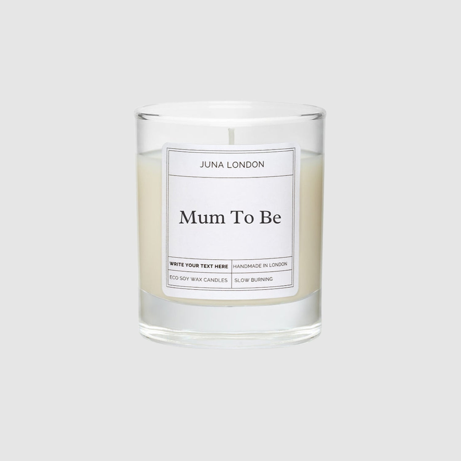 Surprise your loved ones with our Mum To Be Candle, the perfect bespoke gift that's as unique as they are, making special moments unforgettable. Whether you're celebrating a baby shower or simply want to treat the mum to be, our soy wax candles bring a touch of conscious luxury and personalisation.