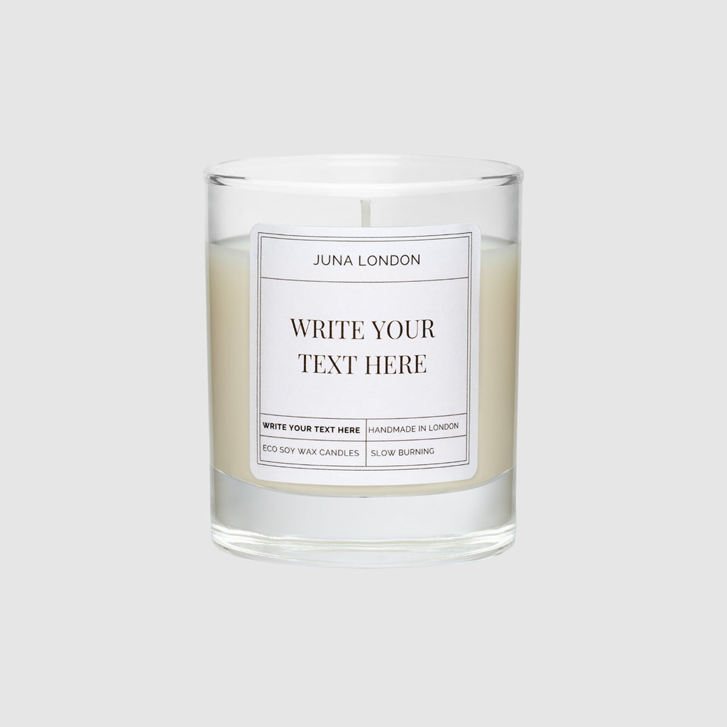 We've made it easy to personalise your candle in 5 simple steps. Build your own Personalised Candle, unique to YOU or your giftee. Start by choosing your candle design and size, add a lid, choose from our range of bespoke fragrances, add your personalised message and lastly, opt for any add-ons and gift wrapping. 