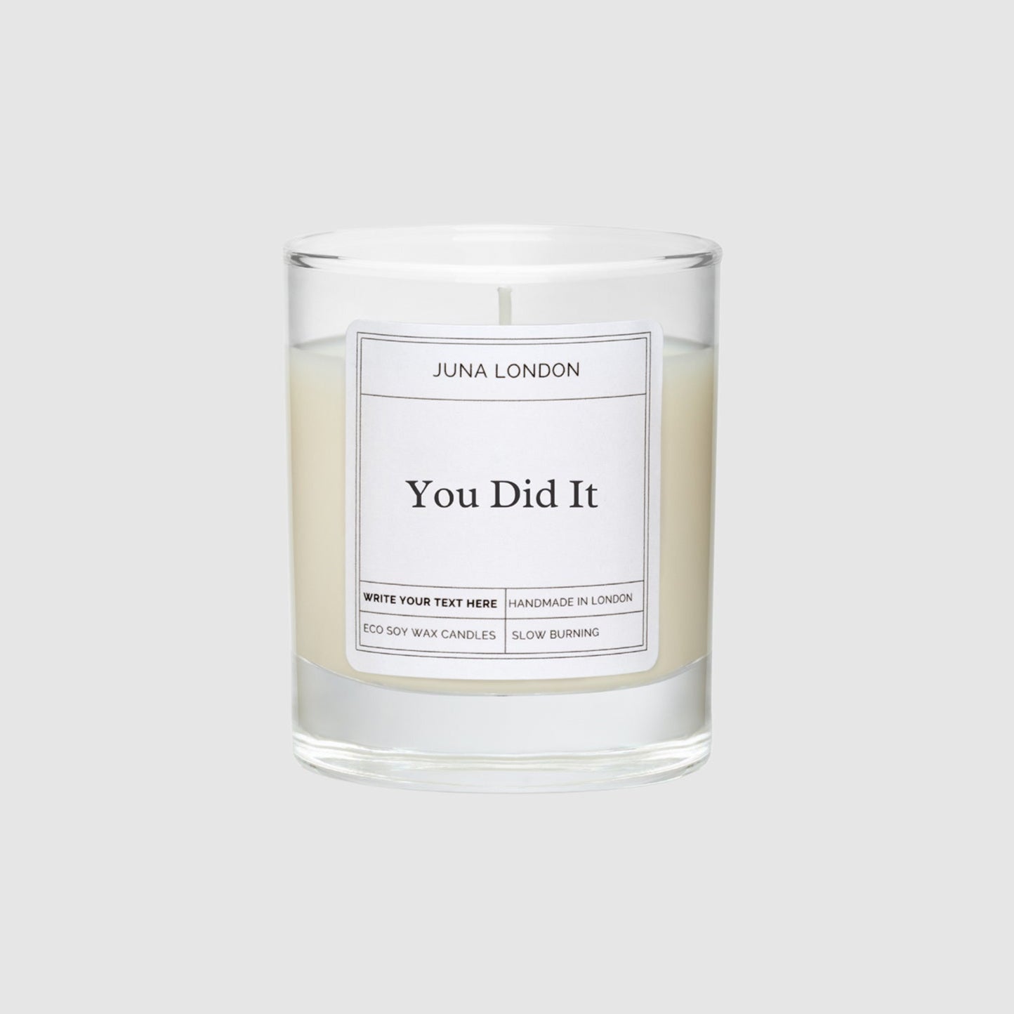 Show your friends, family or work colleagues how proud you are of them with our You Did It Candle. Whether it's graduating from university or getting that promotion, congratulate them our handcrafted candles. Every one of our candles is made to order using hand poured soy wax - a high-quality wax known for its clean, long-lasting burn time.